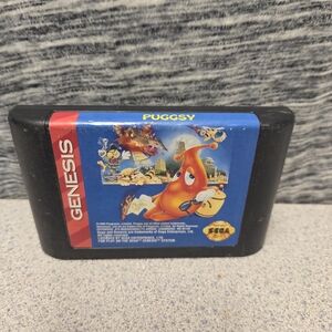 SEGA Genesis Puggsy Game Cartridge - Black